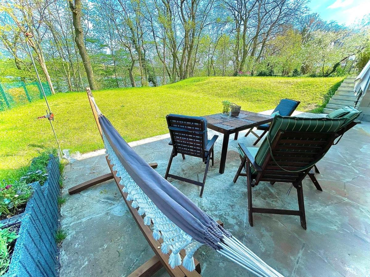 100M2 Fewo Im Haus Am See Mit Garten Bei Potsdam Schwielowsee Exteriör bild